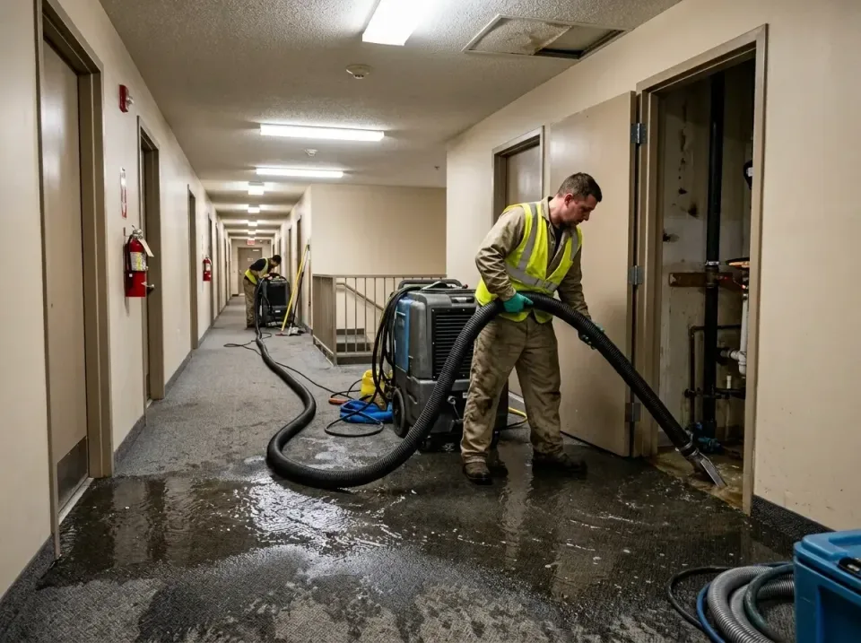 multi-unit-apartment-hallway-f-005 — frequently asked questions, Emergency Burst Pipe Water Extraction & Removal in Gibsonto…
